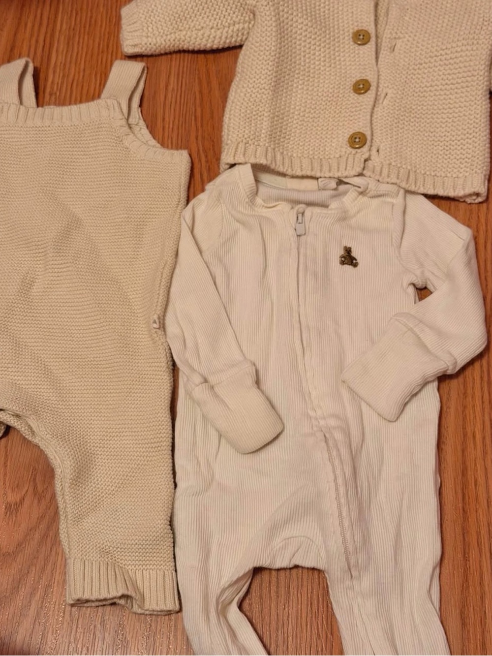 Neutral Cream Baby knits + Sleeper Baby Gap